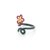 FLOWER VINE RING IN BURGUNDY
