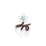 FLOWER VINE RING IN WHITE