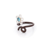 FLOWER VINE RING IN WHITE