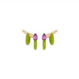 DOUBLE LOOP EARRINGS IN PISTACCHIO