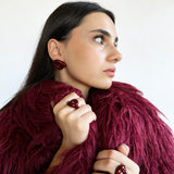 TARALLO EARRINGS IN OXBLOOD