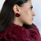 TARALLO EARRINGS IN OXBLOOD