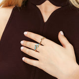 MAXI LOOP RING ~ IN CAPRI BLUE