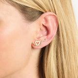 DOUBLE HEART EARRINGS IN PANNA