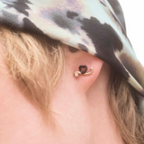 BABY HEART SINGLE EARRING IN BLACK