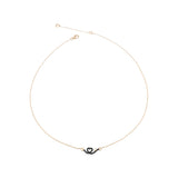 BABY HEART DIAMOND NECKLACE IN BLACK