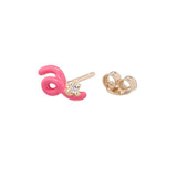 MINI LOOP SINGLE EARRING IN AZALEA