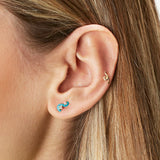 MINI LOOP SINGLE EARRING ~ IN CAPRI BLUE