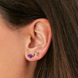 MINI LOOP SINGLE EARRING ~ IN PURPLE