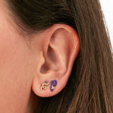 ONE STONE MINI LOOP SINGLE EARRING