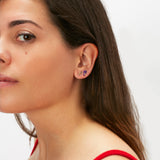 ONE STONE MINI LOOP SINGLE EARRING