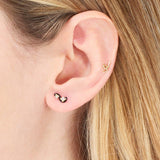 MINI LOOP SINGLE EARRING ~ IN BLACK