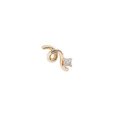 ONE DIAMOND MINI LOOP SINGLE EARRING