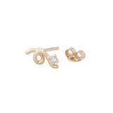 ONE DIAMOND MINI LOOP SINGLE EARRING