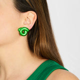 TARALLO EARRINGS IN FOREST GREEN