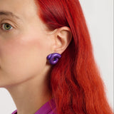 TARALLO EARRINGS IN GLOSSY PURPLE