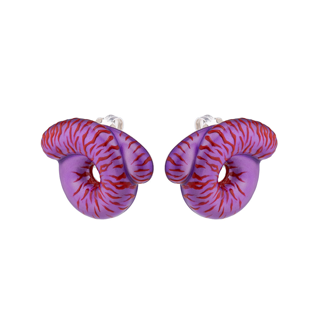 TARALLO EARRINGS IN PURPLE and NAUTILUS
