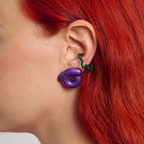 FLOWER EAR CUFF ~ IN EMERALD GREEN