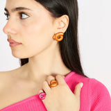 TARALLO EARRINGS IN SAVANNA ORANGE