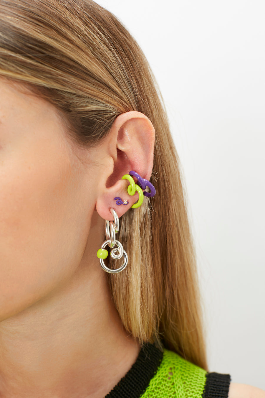 B EAR CUFF LIME GREEN