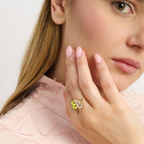 MOCKTAIL RING WITH DROP CUT DIAMOND