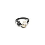 OVAL VINE RING IN BLACK