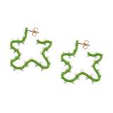 STUDDED STELLA EARRINGS IN GREEN