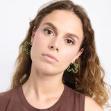 STUDDED STELLA EARRINGS IN GREEN