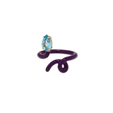 BABY VINE TENDRIL RING ~ IN DEEP PURPLE