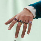 BABY VINE RING ~ IN TEAL