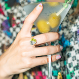 MOCKTAIL RING WITH DROP CUT DIAMOND