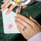 MOCKTAIL RING WITH HEART DIAMOND