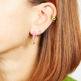 SINGLE LOOP EARRING IN PINK