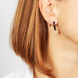 SINGLE LOOP EARRING IN BLACK