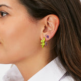 BABY VINE EARRINGS ~ IN LIME GREEN