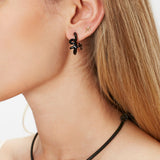 BABY VINE EARRINGS ~ IN BLACK