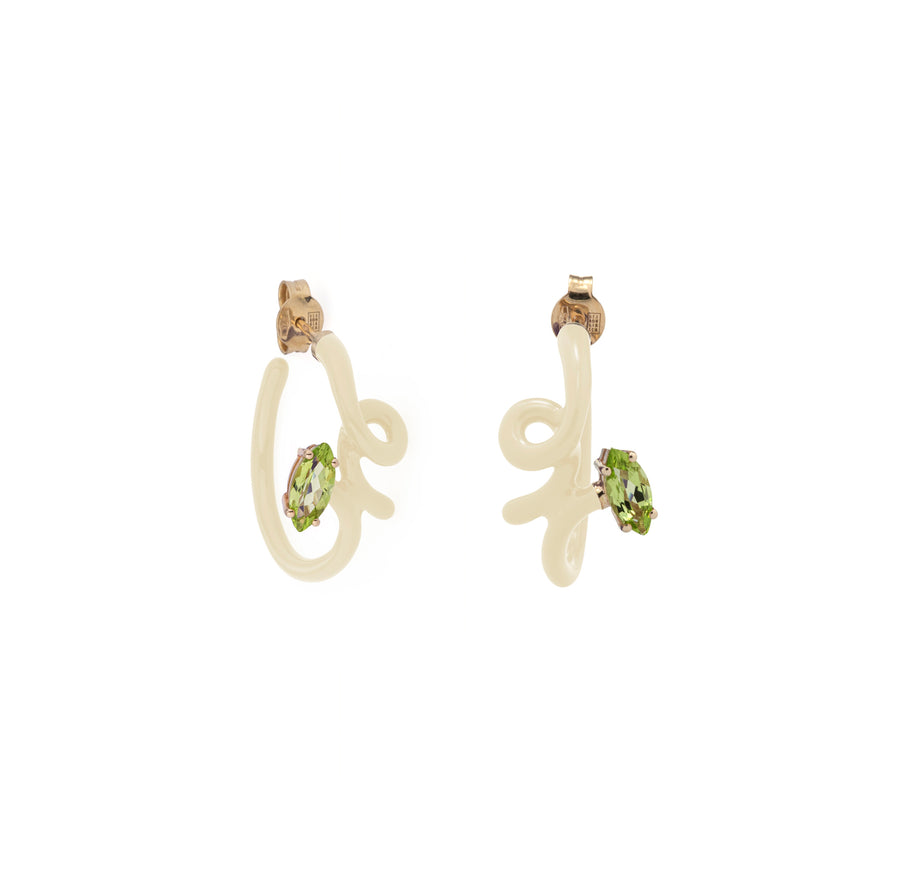 BABY VINE EARRINGS IN PANNA