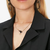 BABY VINE CURL NECKLACE ~ IN BLACK