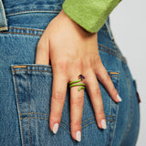 LOOPED VINE RING ~ IN PISTACCHIO