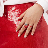 WAVE STACKING RING ~ IN RED