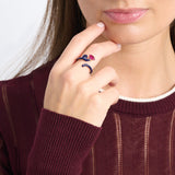BABY VINE RING ~ IN DARK NAVY