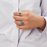 MAXI LOOP RING ~ IN CAPRI BLUE