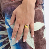BABY VINE RING ~ IN YELLOW