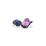 OVAL VINE RING IN DARK NAVY