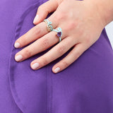 TRILLION VINE RING ~ IN BLUE IRIS