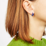 MINI LOOP HUGGIES EARRINGS ~ IN BLUE