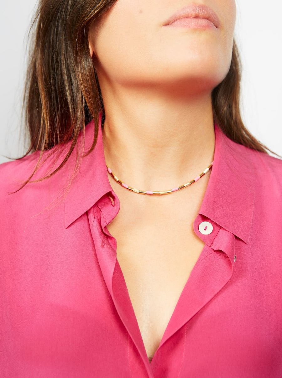 TUBINI NECKLACE IN PINK