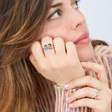 TETRADIC RING ~ IN PURPLE BLUES