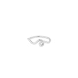 WAVE STACKING RING ~ IN WHITE GOLD