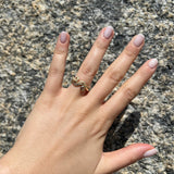 WAVE STACKING RING ~ IN GOLD 'DIAMANTATO'